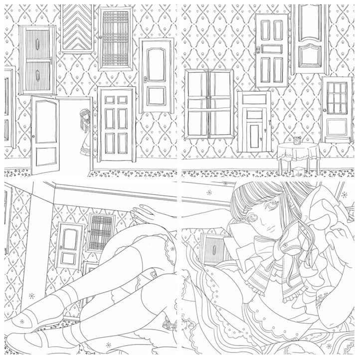 c 304. Alice in Wonderland Coloring Book Preview Download Kayliebooks