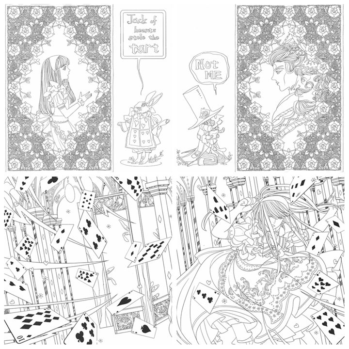 304 Alice In Wonderland Coloring Book Kayliebooks 304 Alice In Wonderland Coloring Book Kayliebooks