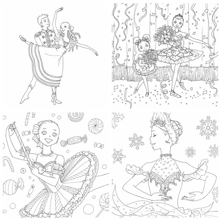 06 464. Girl's Coloring Book Vol. 3 - Ballerina Preview Download Kayliebooks