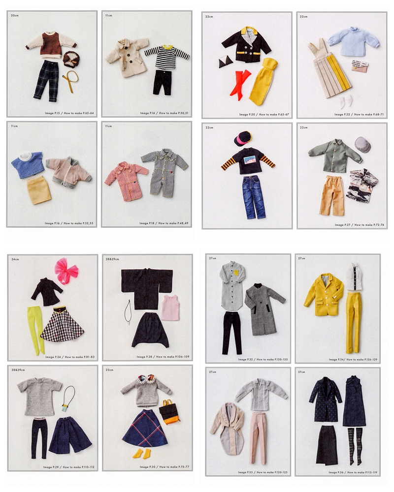 539. Casual & Unisex Doll Clothes Sewing Patterns Vol. 13 - 11cm 20cm 22cm 24cm 27cm Dolls Preview Download Kayliebooks