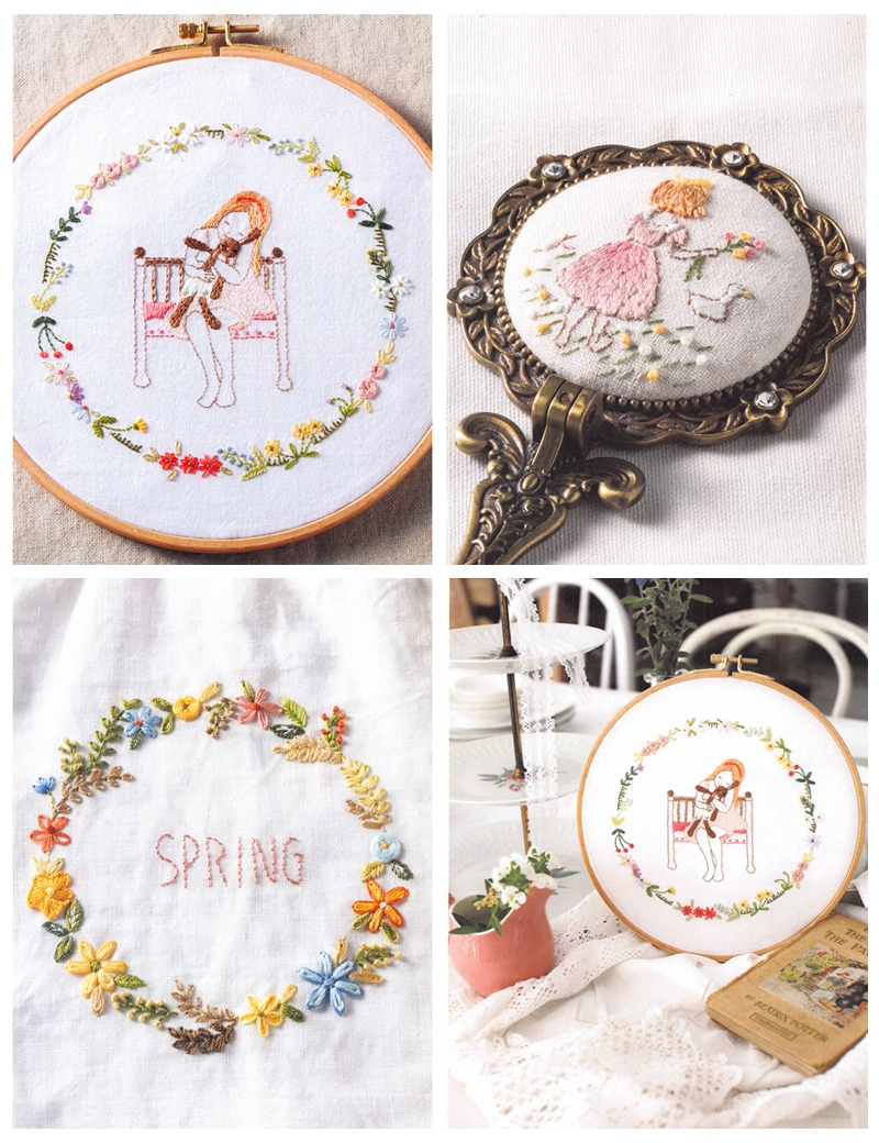 Four Seasons French Embroidery Pattern by K.Blue Preview Download Kayliebooks