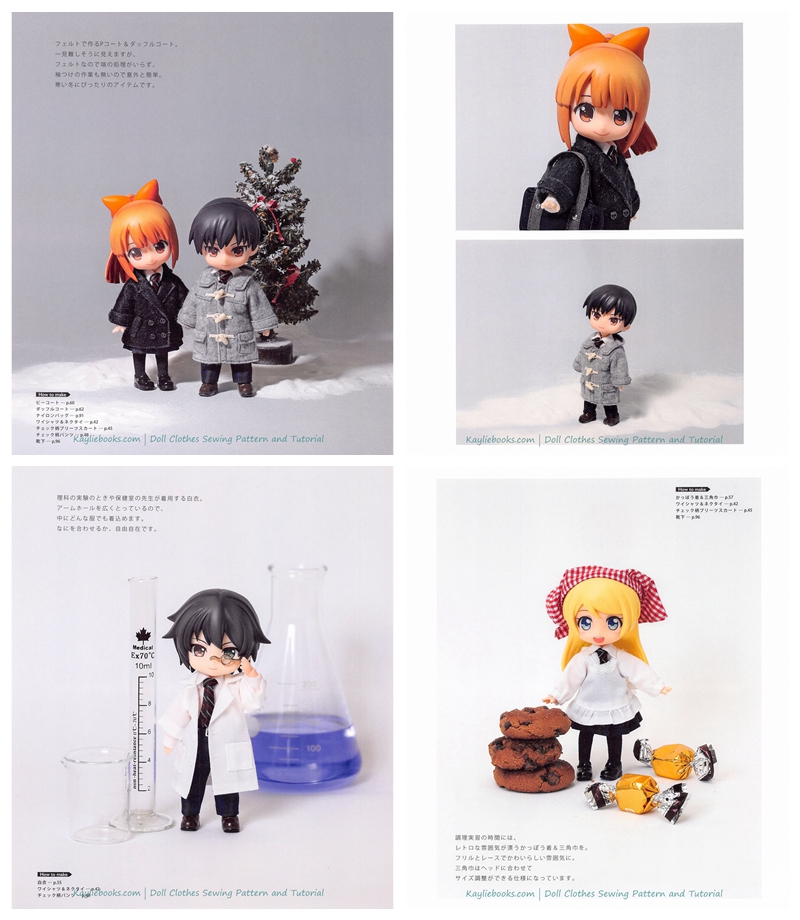 555. Nendoroid Doll Clothes Patterns Vol.2 How to make school