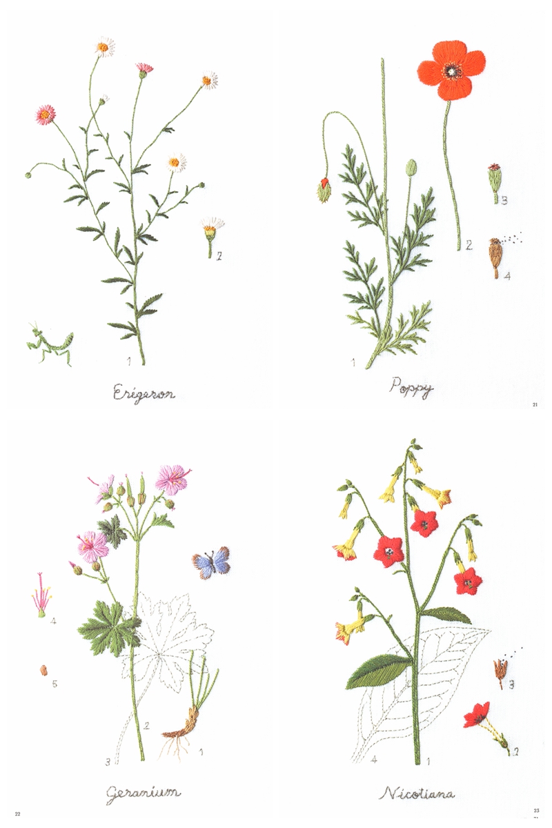 549. Embroidered Garden Flowers by Kazuko Aoki Kayliebooks