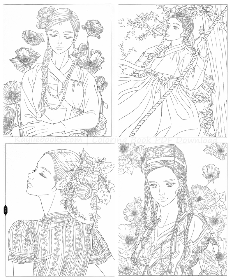 600. Girls Around The World Coloring Book Preview Download Kayliebooks