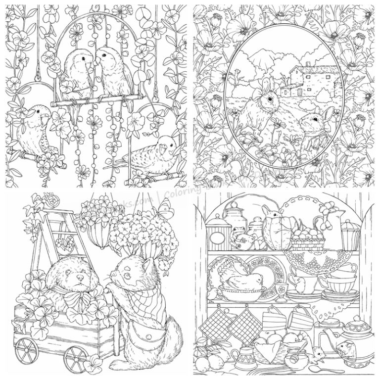 613. Symphony of Cute Animals Coloring Book by Kanoko Egusa - Kayliebooks