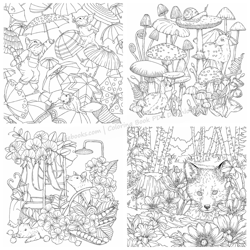 d 613. Symphony of Cute Animals Coloring Book by Kanoko Egusa Preview Download Kayliebooks
