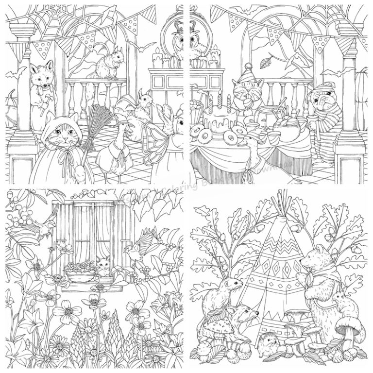613. Symphony of Cute Animals Coloring Book by Kanoko Egusa - Kayliebooks