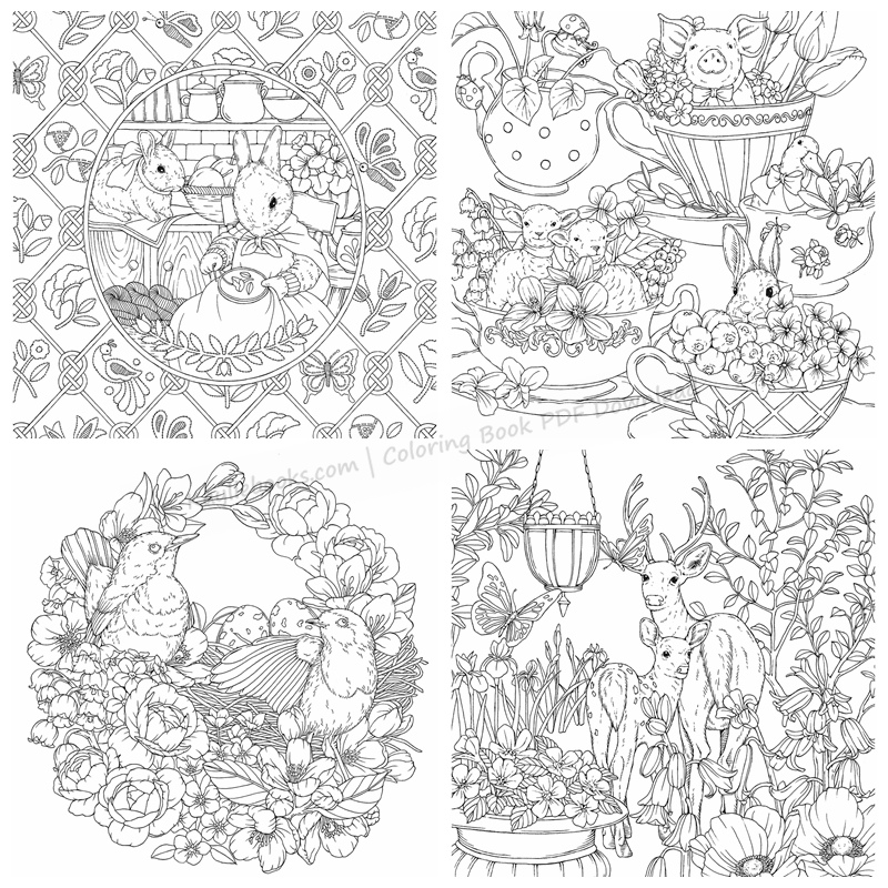 h 613. Symphony of Cute Animals Coloring Book by Kanoko Egusa Preview Download Kayliebooks