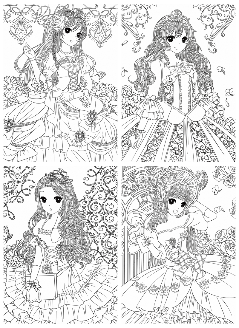 688. Princess Coloring Book Collection Vol. 1 ~ Palace Princess Preview Download Kayliebooks