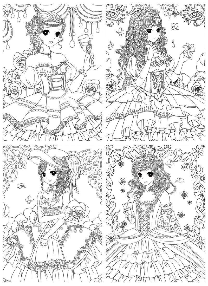 688. Princess Coloring Book Collection Vol. 1 ~ Palace Princess Preview Download Kayliebooks