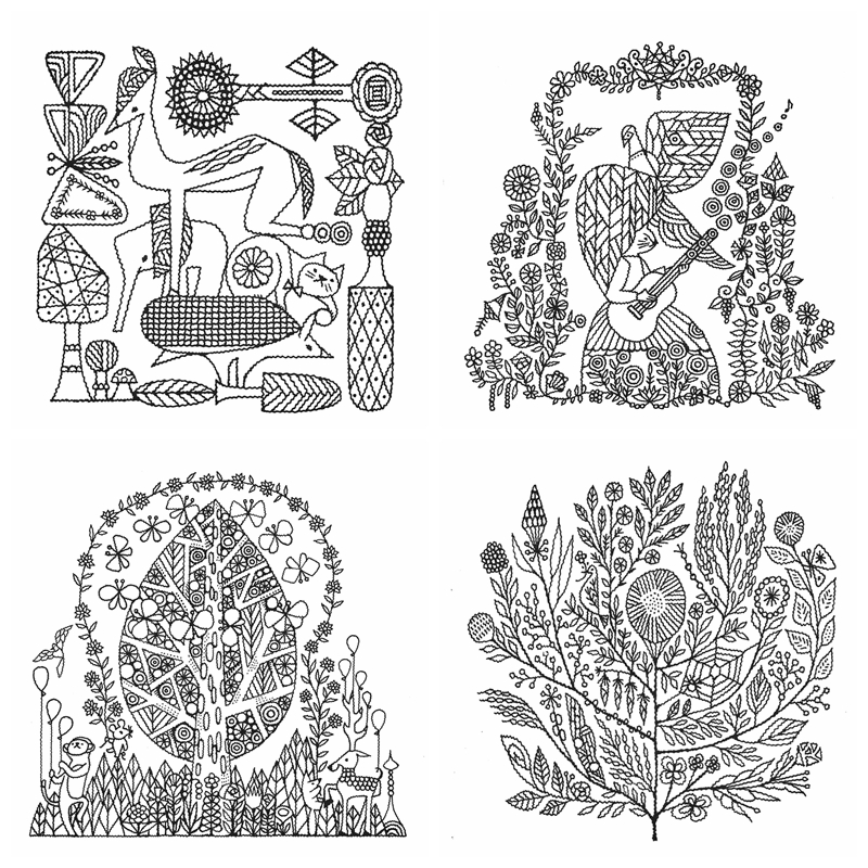 745. Forest Kingdom - Toshiyuki Fukuda Coloring Book Preview Download Kayliebooks