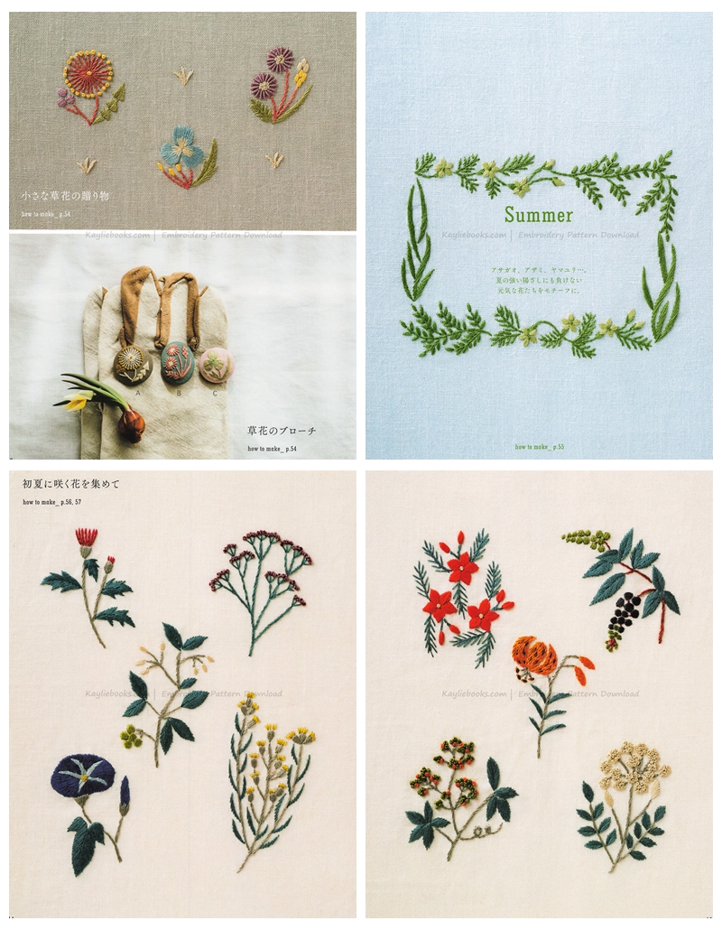 Botanical Embroidery Pattern PDF – Over 40 Seasonal Flower Designs Beginner Friendly Preview Download Kayliebooks