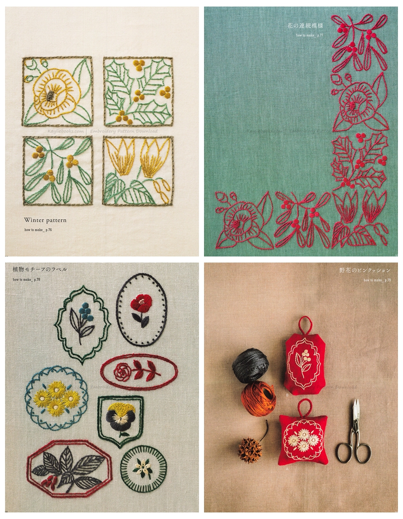 Botanical Embroidery Pattern PDF – Over 40 Seasonal Flower Designs Beginner Friendly Preview Download Kayliebooks