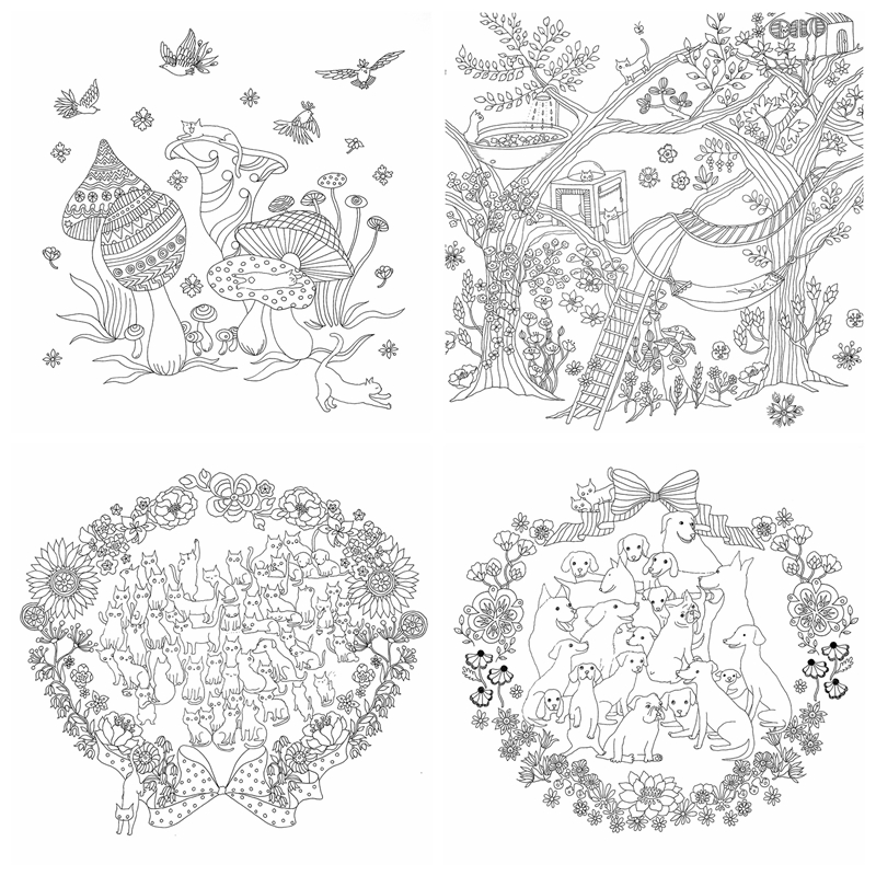 a Miaotopia Flower, Animal and Cat Coloring Pages Preview Download Kayliebooks