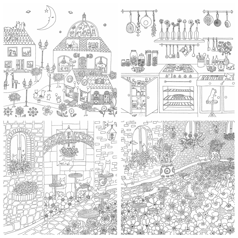 g Miaotopia Flower, Animal and Cat Coloring Pages Preview Download Kayliebooks