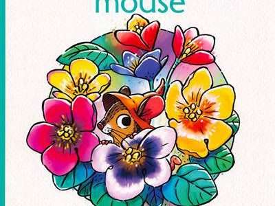Matchstock Mouse A Floral Coloring page