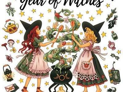 Year of Witches Coloring Book Cover - Kayliebooks Year of Witches Coloring Book Preview Download Kayliebooks
