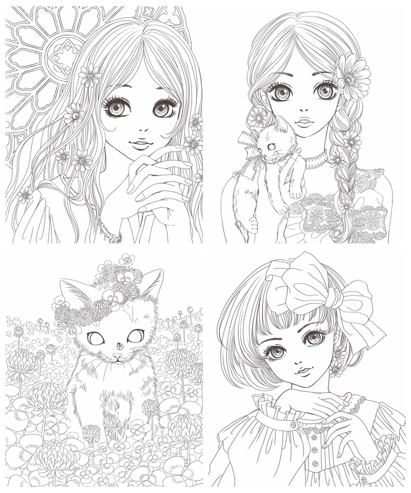 Nelco Neco's Cat Coloring Book: A story of a Girl and Her Lovely Cats Preview Download Kayliebooks