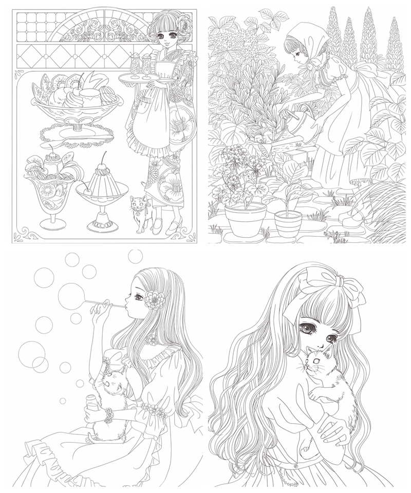 Nelco Neco's Cat Coloring Book: A story of a Girl and Her Lovely Cats Preview Download Kayliebooks