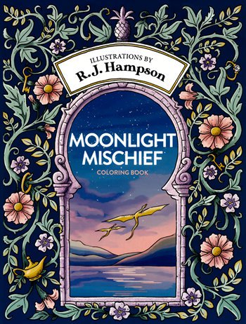 1047 Moonlight Mischief Coloring Book by R.J. Hampson Preview Download Kayliebooks