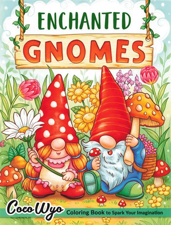 Enchanted Gnomes Coloring Page Preview Download Kayliebooks