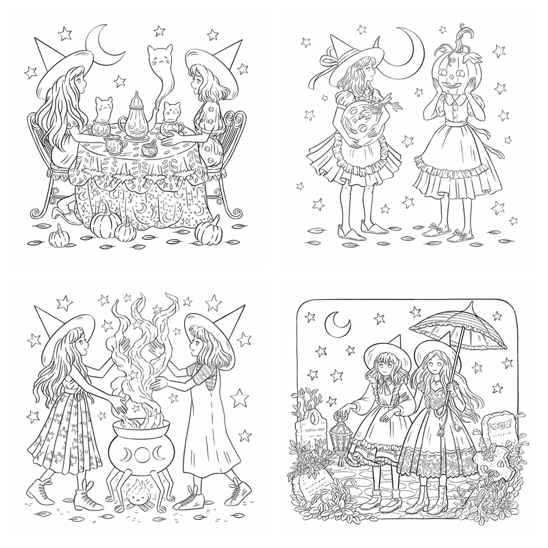 a Witches Coloring Book Preview Download Kayliebooks