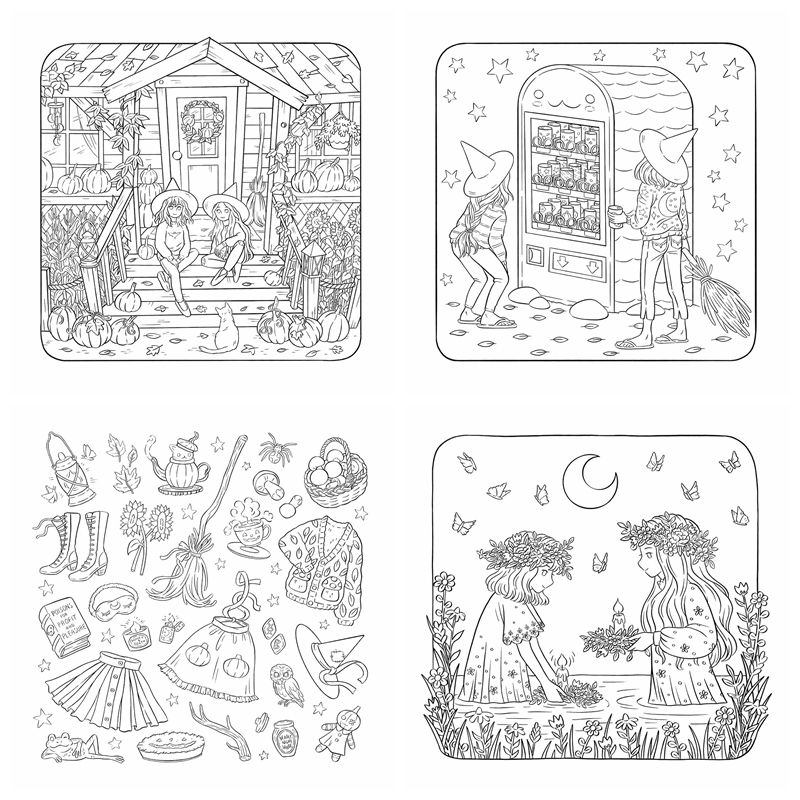 b Witches Coloring Book Preview Download Kayliebooks