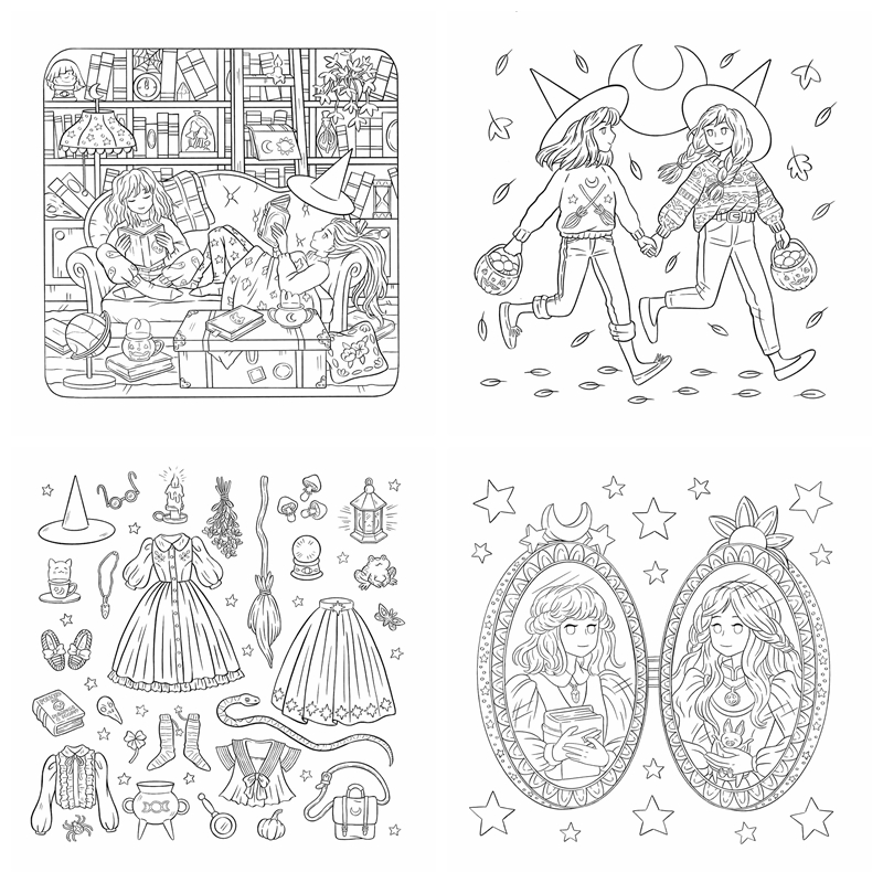 c Witches Coloring Book Preview Download Kayliebooks