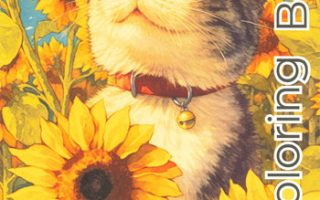 cover of Cat and Flowers Adult Coloring Pages ~ 20 Heartwarming Cat and Kitten Coloring Page (Printable PDF)