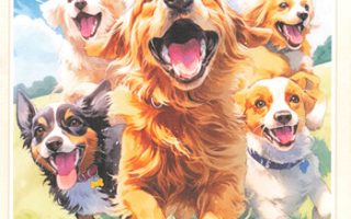 cover of 45 Cute Dog Coloring Pages: A Heartwarming Printable PDF for Dog Lovers