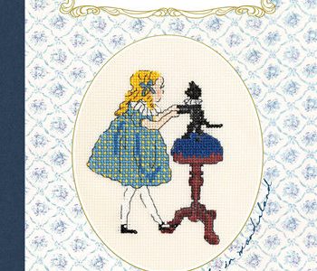 cover of the japanese illustrator Rei Kurahashi’s Wonderland Cross-Stitch Designs Book