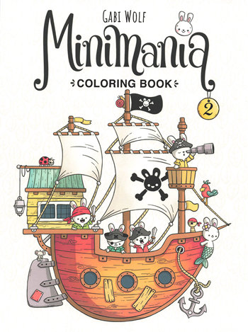 cover of 1300 MiniMania Coloring Book 2 by Gabi Wolf