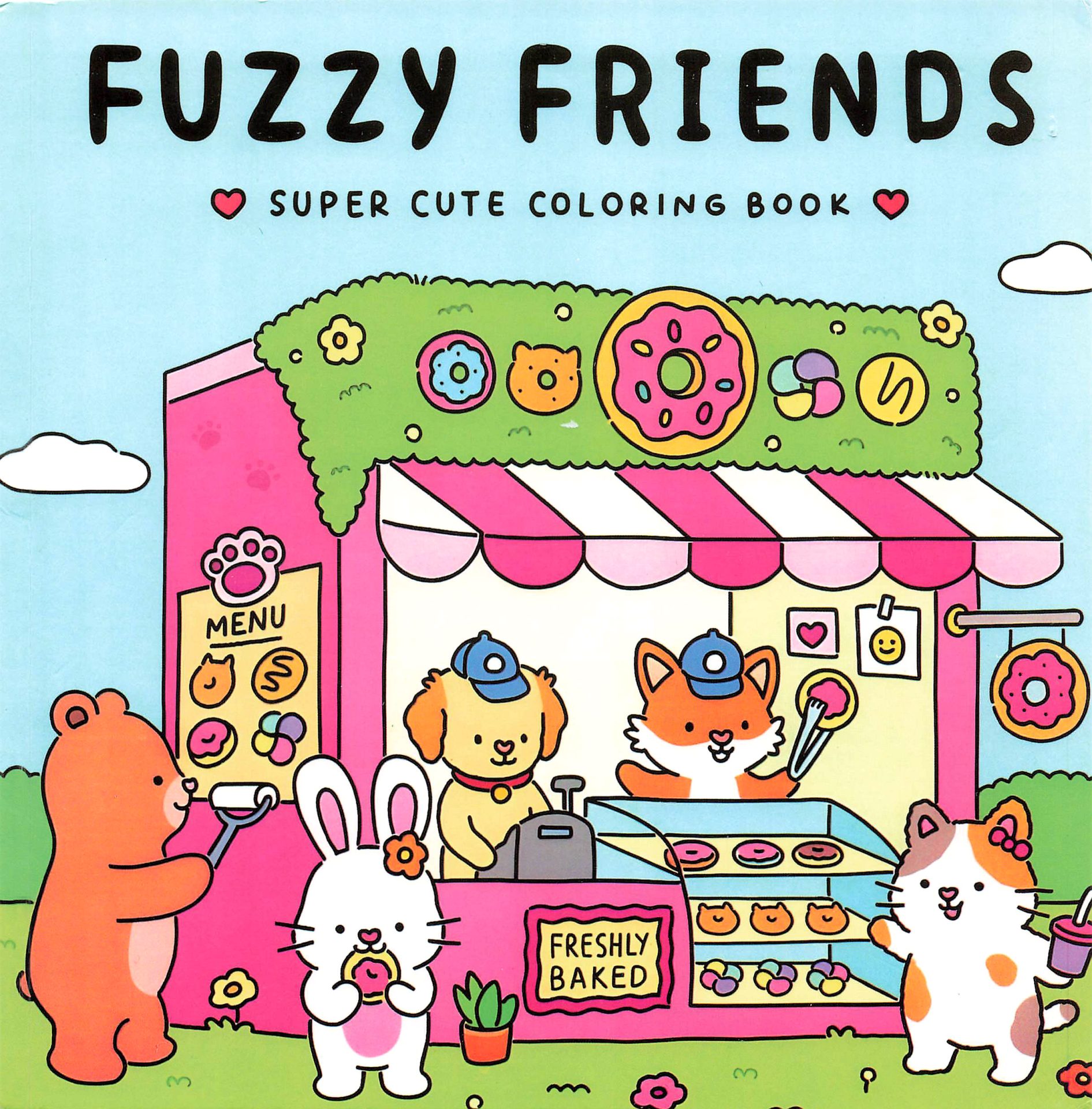 book cover of 1306 Fuzzy Friends - Super Cute Coloring Book