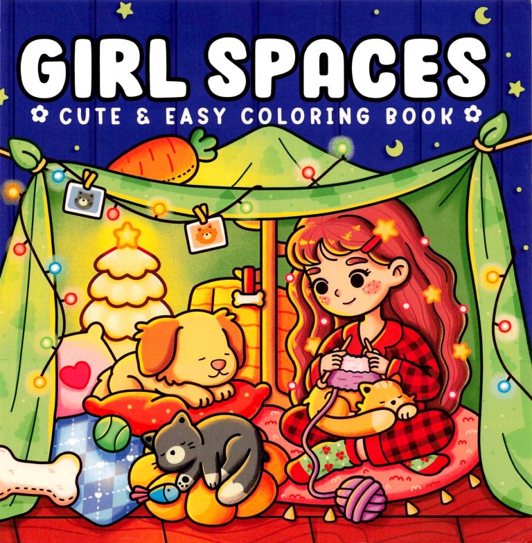 book cover of 1307 Girl Spaces - Cute & Easy Coloring Book