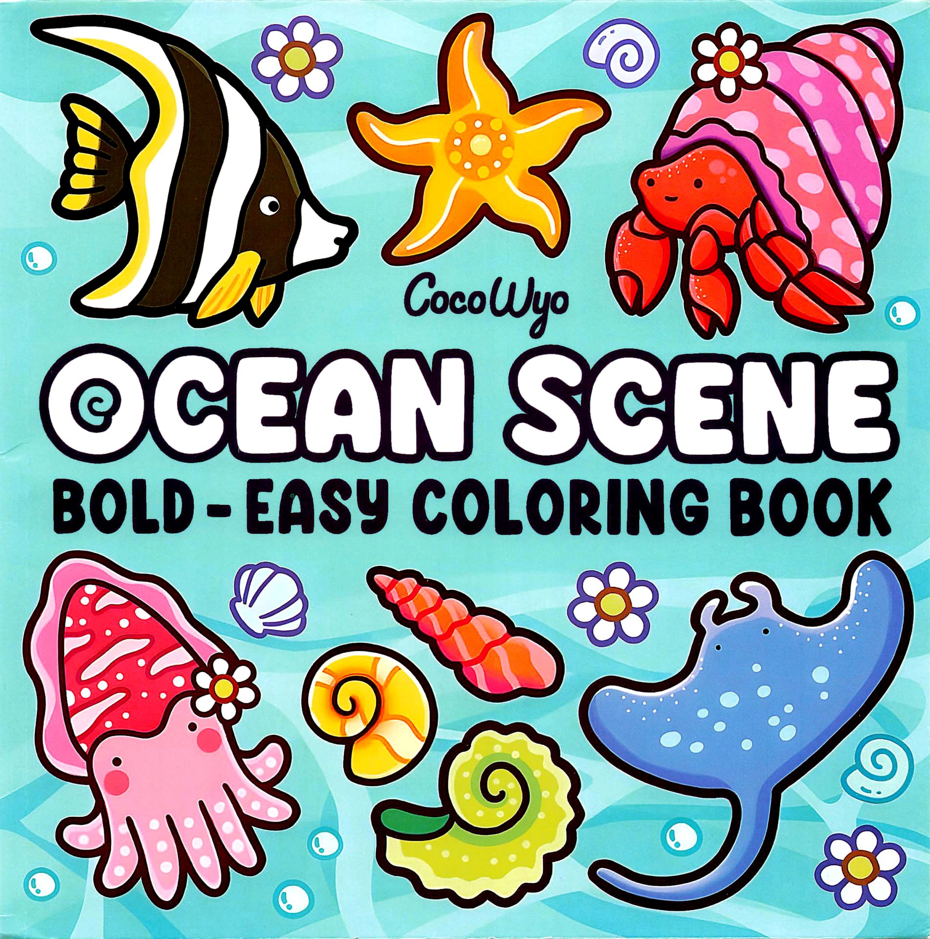 book cover of 1309 Ocean Scene - Bold Easy Coloring Book