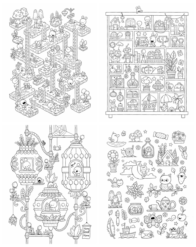 b MiniMania Coloring Book 2 by Gabi Wolf Coloring Book PDF Download Preview Download Kayliebooks