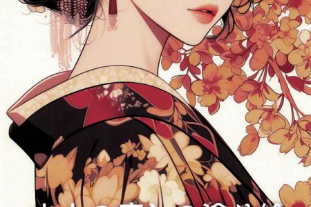 cover of the Girl Portrait Coloring Book : 19 Beautiful Japanese Kimono Coloring Book Pages – Stunning Anime Girls with Floral Hair Accessories