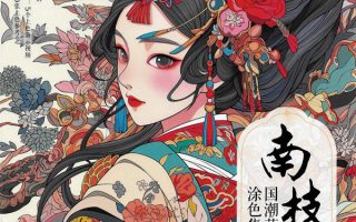 cover of Stunning Chinese Fantasy Coloring Book Pages – Beautiful Hanfu Girls, Flowers & Mythical Creatures for Adults