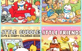 Little Buddies Bold Coloring Book Collection – 170 Cute & Comfy Coloring Pages Printable