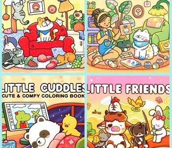 Little Buddies Bold Coloring Book Collection – 170 Cute & Comfy Coloring Pages Printable