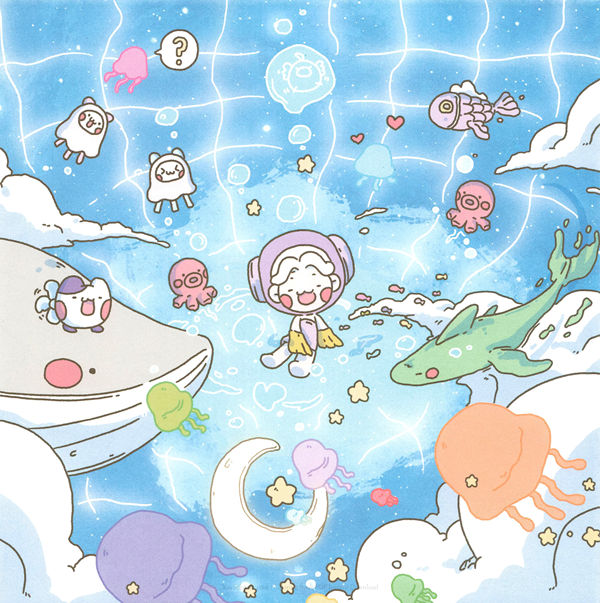 20260321172253_053 White Witch dives past jellyfish and a friendly shark on this underwater witch coloring page.