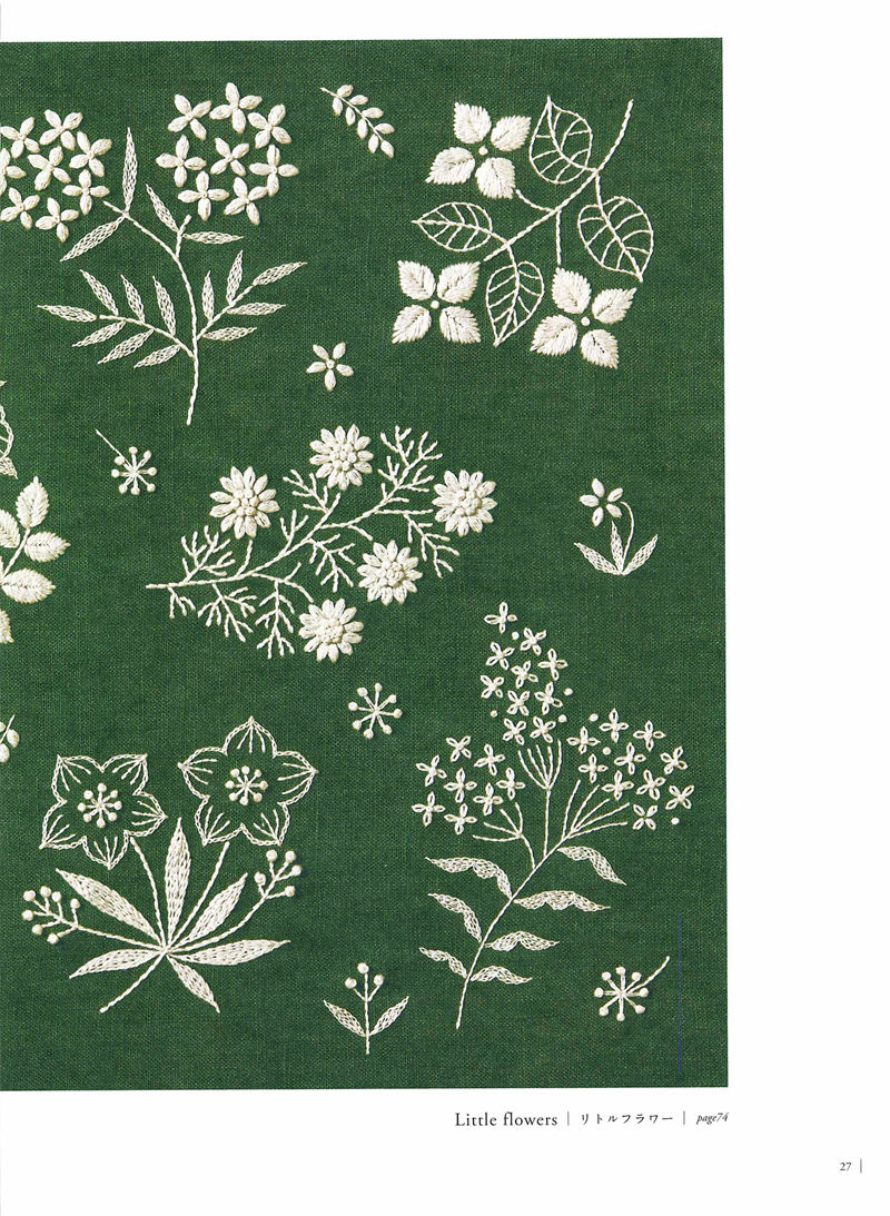 1505-09042026220514_029 Little flower embroidery sprigs from Yumiko Higuchi, delicate enough for cuffs and collars.